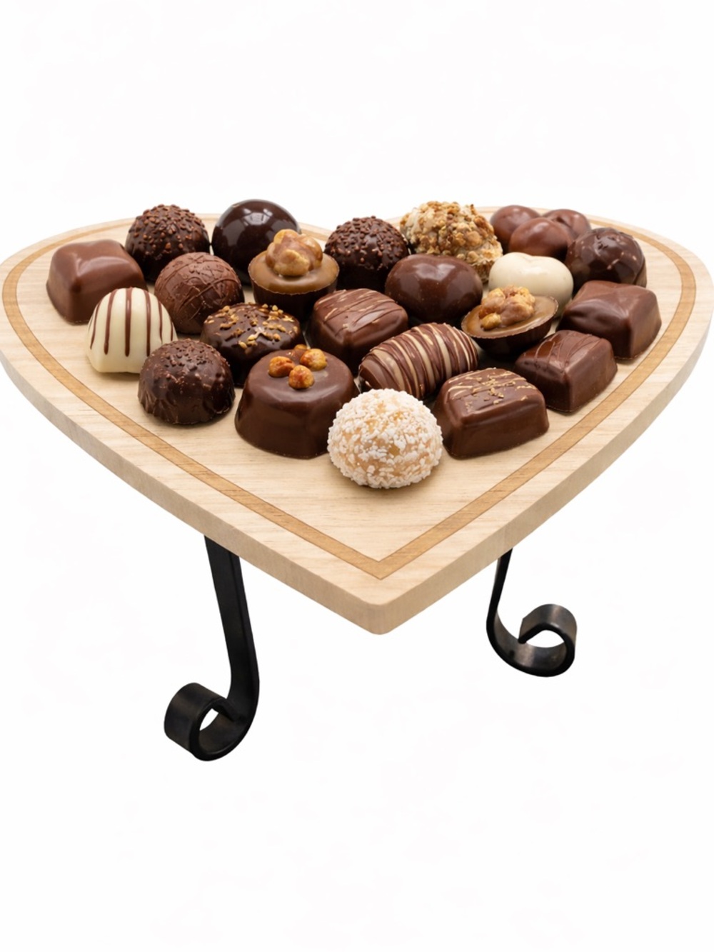 Heart Shaped Wood Charcuterie Board w/ Metal Feet. Perfect 4 for entertaining!🥂